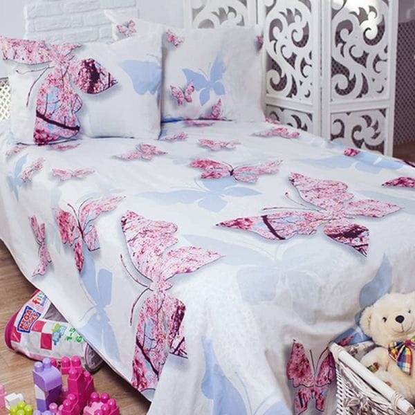 Простирадло на резинці Метелики, на матрас 140*70